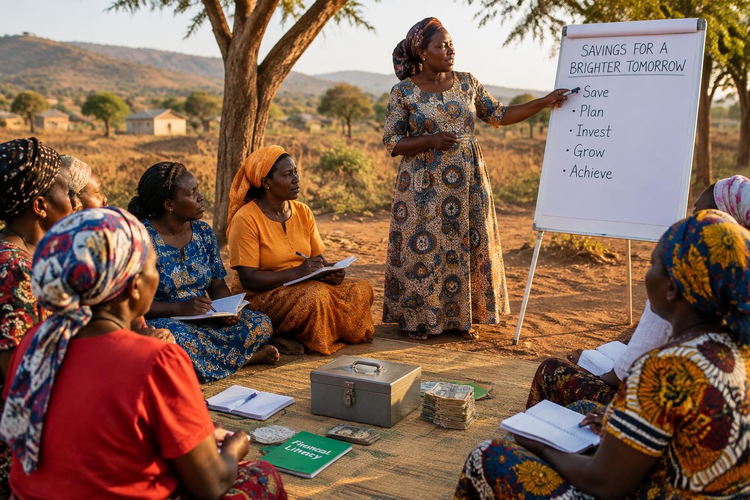 Women taking part in a savings and financial literacy group